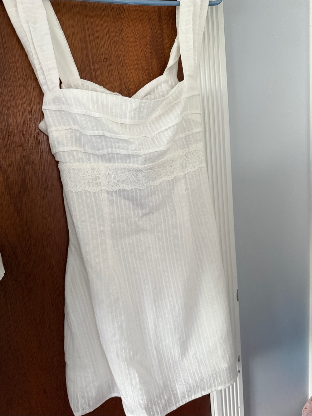 Princess Polly White Sleeveless Sundress with Lace Trim